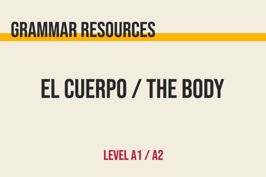 blog grammar EL CUERPO